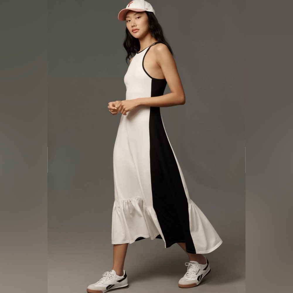 Anthropologie Daily Practice Colorblock Racer Midi Dress